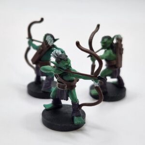 D&D Hand Painted Figures - 3x Goblin Archers - Dungeons and Dragons Encounter